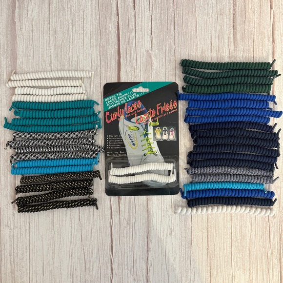 18 Pairs Curly No Tie Elastic Stretchy Twisty Shoe Laces Kids & Adults 80's 90's - Picture 13 of 13